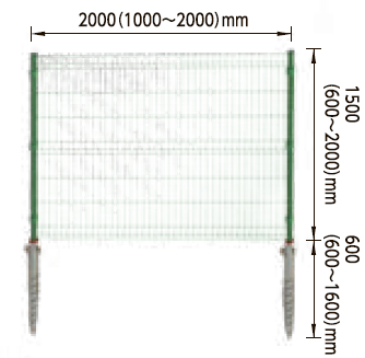 Specification (Hight=1500mm) 